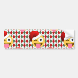Adesivo Para Carro santa claus piscar os olhos emoji