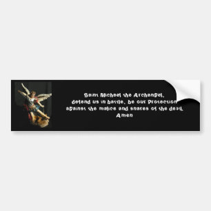 Adesivo Para Carro Santo Anjo Michael & Prayer Bumper