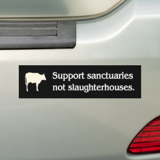 Adesivo Para Carro santuários de apoio não matadouros vegan