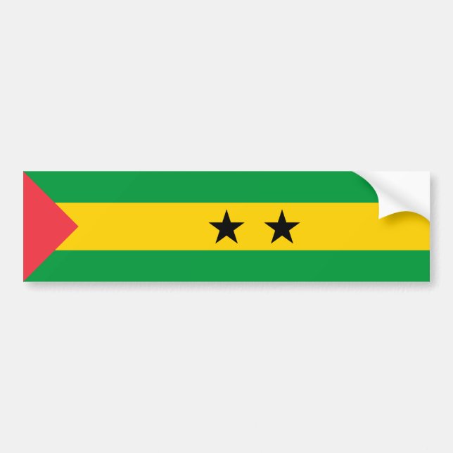 Adesivo Para Carro Sao Tome and Principe Flag (Frente)