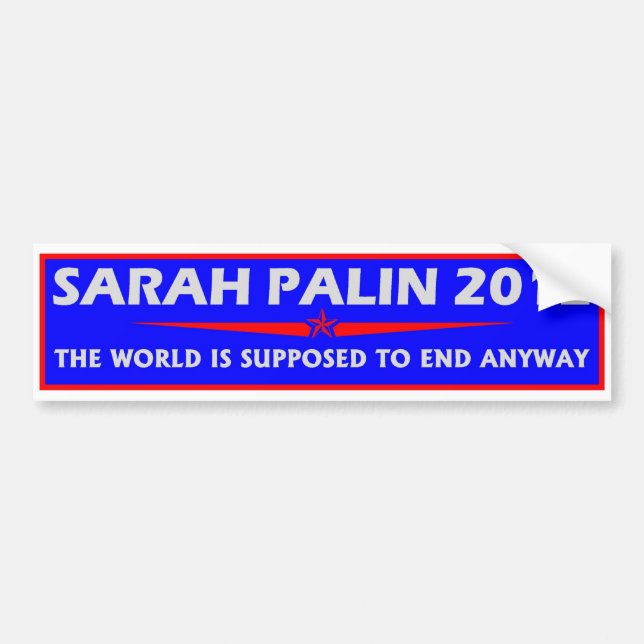Adesivo Para Carro Sarah Palin 2012 (Frente)