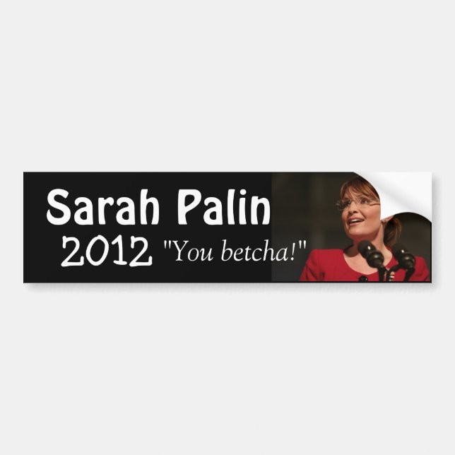 Adesivo Para Carro Sarah Palin 2012 (Frente)