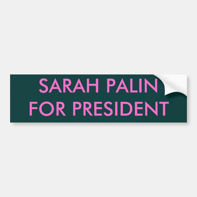 ADESIVO PARA CARRO SARAH PALIN PARA O PRESIDENTE (Frente)