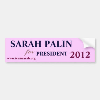 ADESIVO PARA CARRO SARAH PALIN PARA O PRESIDENTE 2012