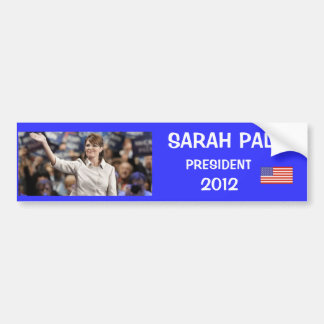 ADESIVO PARA CARRO SARAH PALIN, PRESIDENTE, 2012