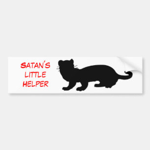 Adesivo Para Carro Satan´s Helper little com lineamento de doninha