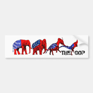 Adesivo Para Carro Sátira da evolução do anti republicano Anti-GOP