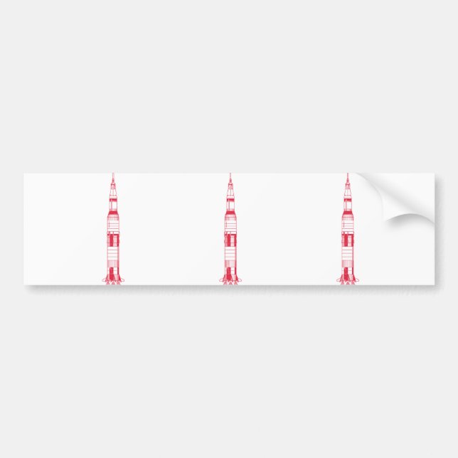 Adesivo Para Carro Saturn Rocket (Frente)