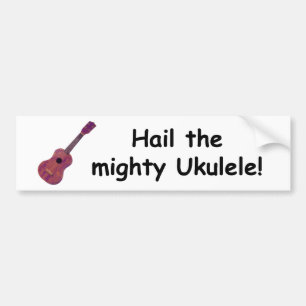 Adesivo Para Carro Saude o Ukulele poderoso!