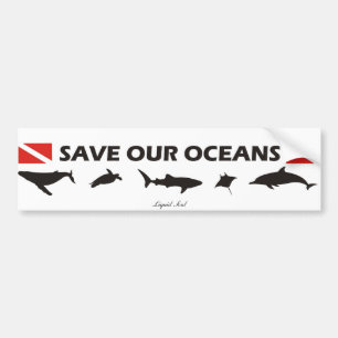 Adesivo Para Carro Save Our Oceans - Sticker