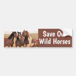Adesivo Para Carro Save Our Wild Horses