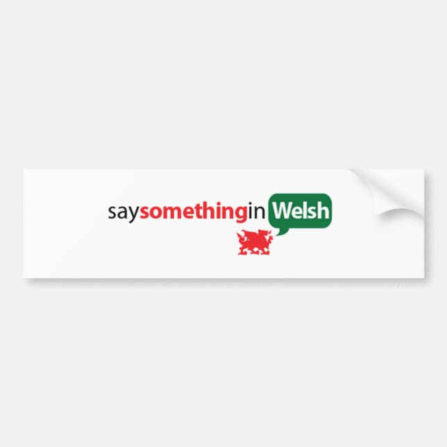 Adesivo Para Carro SaySomethinginWelsh (Frente)