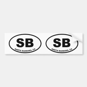 Adesivo Para Carro SB de Santa Barbara