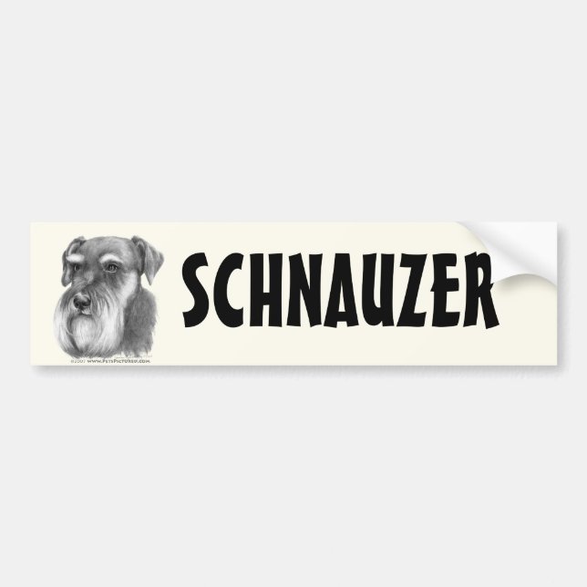 Adesivo Para Carro Schnauzer (Frente)