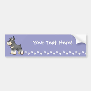 Adesivo Para Carro Schnauzer dos desenhos animados