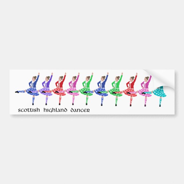 Adesivo Para Carro Scottish Highland Dance Line (Frente)
