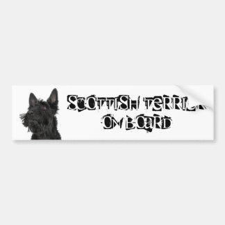 Adesivo Para Carro Scottish Terrier a bordo
