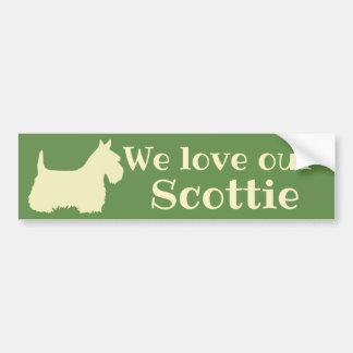 Adesivo Para Carro Scottish Terrier, Nós amamos nosso Scottie/wheaten