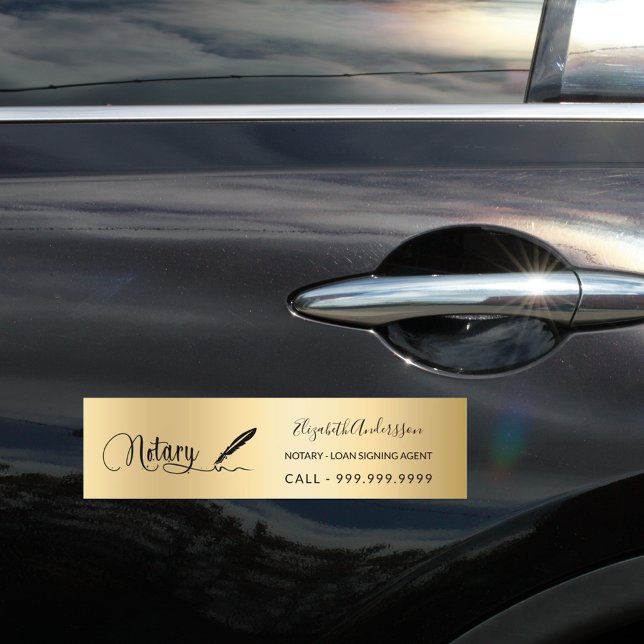 Adesivo Para Carro Script ouro do agente de assinatura de empréstimo  (Criador carregado)