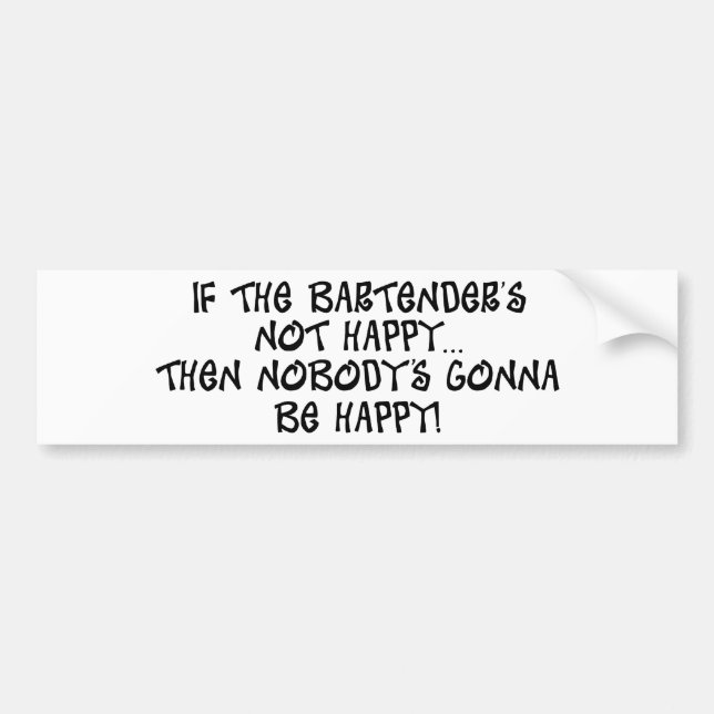 Adesivo Para Carro Se o barman nao feliz (Frente)