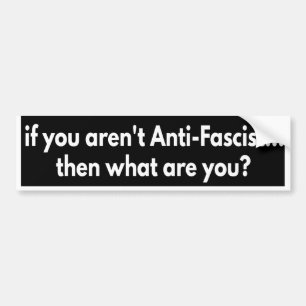Adesivo Para Carro se você não é antifascista... então o que é? B