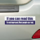 Adesivo Para Carro Se você pode ler este (On Car)