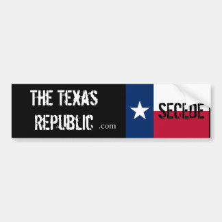 Adesivo Para Carro Secede!! A república de Texas