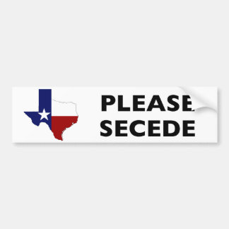 Adesivo Para Carro Secede por favor Texas