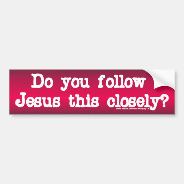 Adesivo Para Carro Seguir Jesus (Frente)