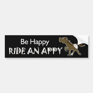 Adesivo Para Carro Seja Feliz A Caminhar Um Vinheta Appy Appaloosa (P