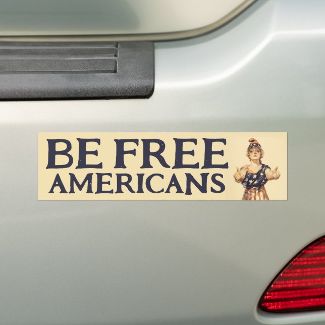 Adesivo Para Carro Seja Free American Bumper Sticker (No carro)