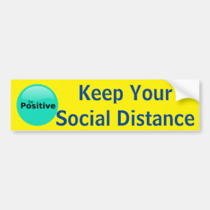 Adesivo Para Carro Seja positivo Mantenha seu sinal de distância soc