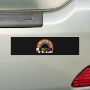 Adesivo Para Carro Seja Você Mesmo Eles Se Adaptarão LGBTQ Arco-Íris
