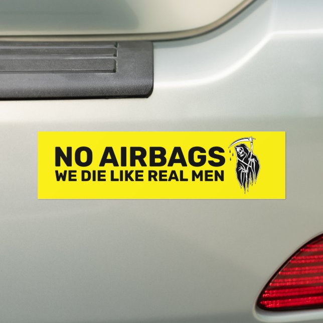 Adesivo Para Carro Sem airbags Morremos Como o autocolante de carros  (No carro)