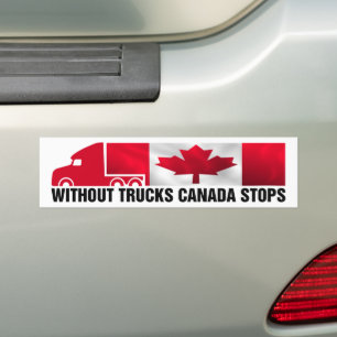 Adesivo Para Carro Sem Caminhões, Canadá Pára Caminhão e Bandeira Can
