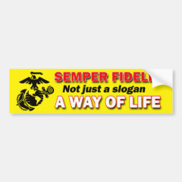 Adesivo Para Carro Semper Fidelis a Way Life Bumper Sticker
