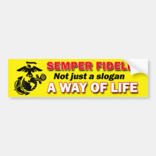 Adesivo Para Carro Semper Fidelis a Way Life Bumper Sticker