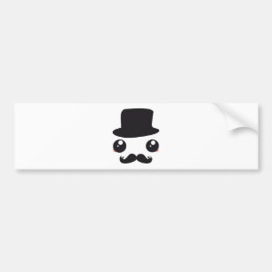 Adesivo Para Carro Senhor Kawaii Bigode Holmes