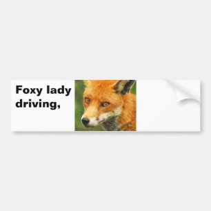 Adesivo Para Carro Senhora Foxy, condução Foxy da senhora,