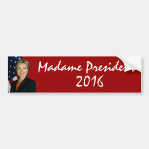Adesivo Para Carro Senhora presidente 2016 de Hillary Clinton