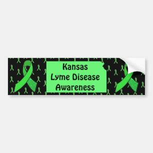 Adesivo Para Carro Sensibilização para a doença de Lyme em Kansas Bum