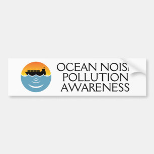 Adesivo Para Carro sensibilização para a poluição sonora dos oceanos
