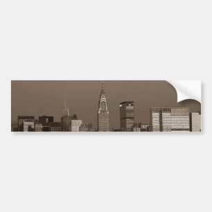 Adesivo Para Carro Sepia Nova Iorque Skyline