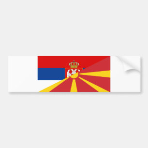 Adesivo Para Carro serbia macedonia bandeira país meio símbolo