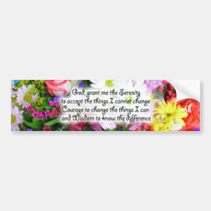 Adesivo Para Carro Serenity Prayer Inspiração no Design Buquê