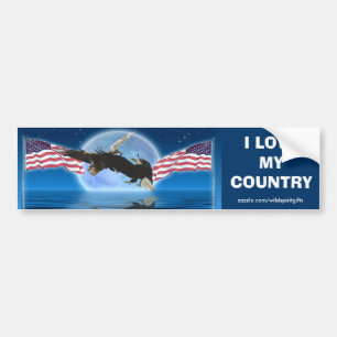 Adesivo Para Carro Série Patriota Patriota BALD EAGLE & US FLAG