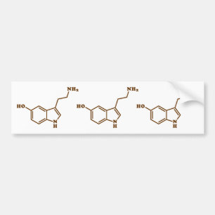 Adesivo Para Carro Serotonina Fórmula Química Molecular