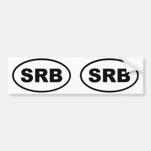 Adesivo Para Carro Sérvia SRB - oval europeu