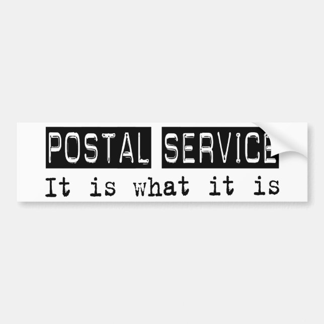 Adesivo Para Carro Serviço postal é (Frente)