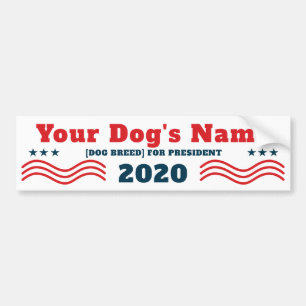Adesivo Para Carro Seu Cão para o Presidente 2020 Patriótico Engra